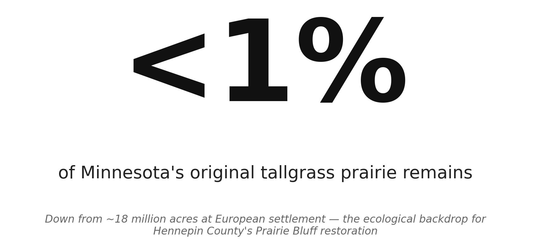 Less than 1% of Minnesota's tallgrass prairie remains
