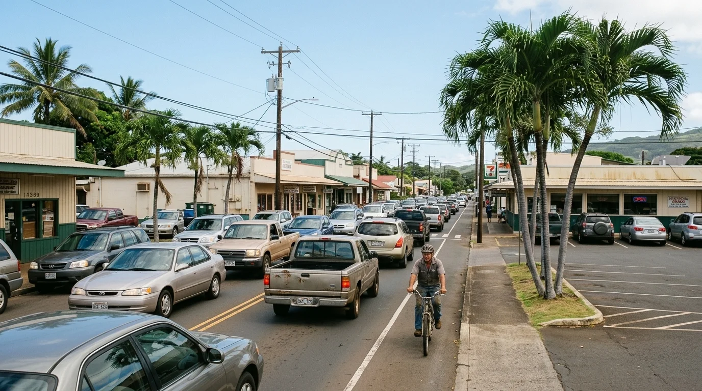 Lihue, Hawaii Wants to Become a Bike-Friendly Town. Cars Have Always Won.