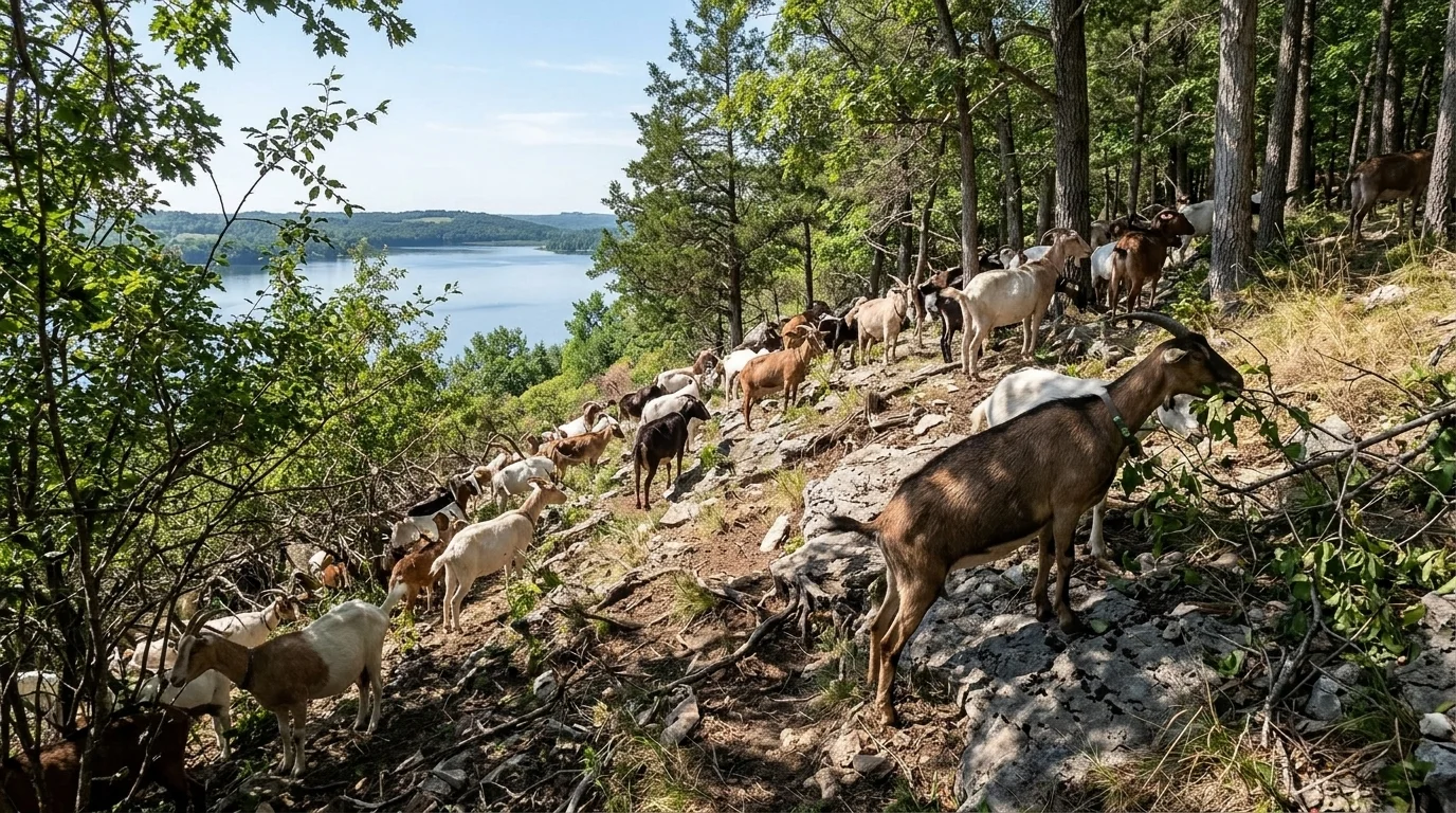 Minnesota Deploying Goats at Lake Minnewaska to Fight Invasives and Wildfire Risk