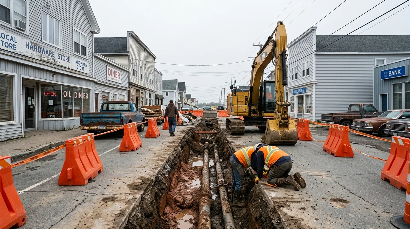 Catalina, Newfoundland Digging Up Main Street to Replace Aging Water and Sewer Pipes