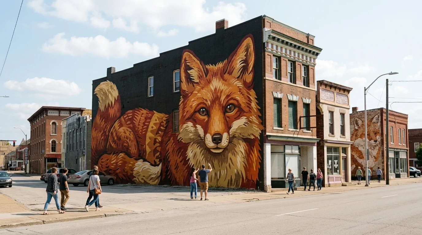 Wahoo, Nebraska Is Painting Its Downtown With Foxes to Win Back Foot Traffic