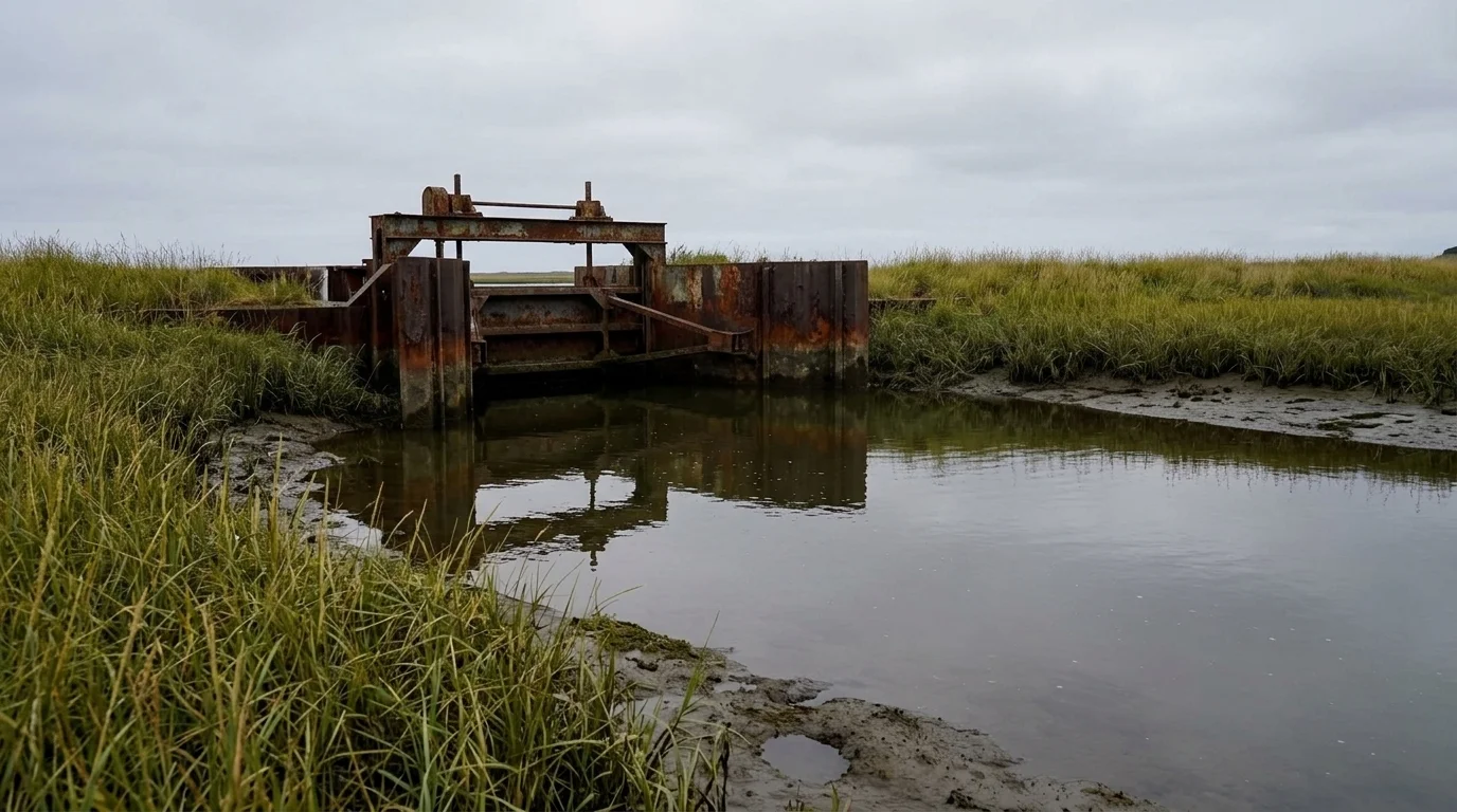 Oregon Coast Removing Old Tide Gate to Give Salmon Their Estuary Back