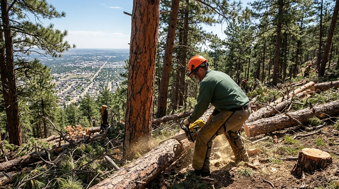 Colorado Springs Area Gets Another Round of Wildfire Thinning on Cheyenne Mountain