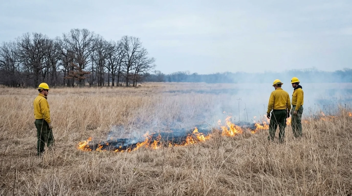 Woodridge Park District Brings Back Fire to Restore Vanishing Prairie