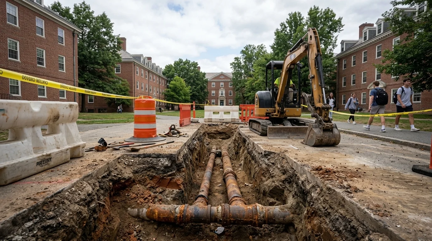 UB's 50-Year-Old Student Housing Water System Is Getting Rebuilt