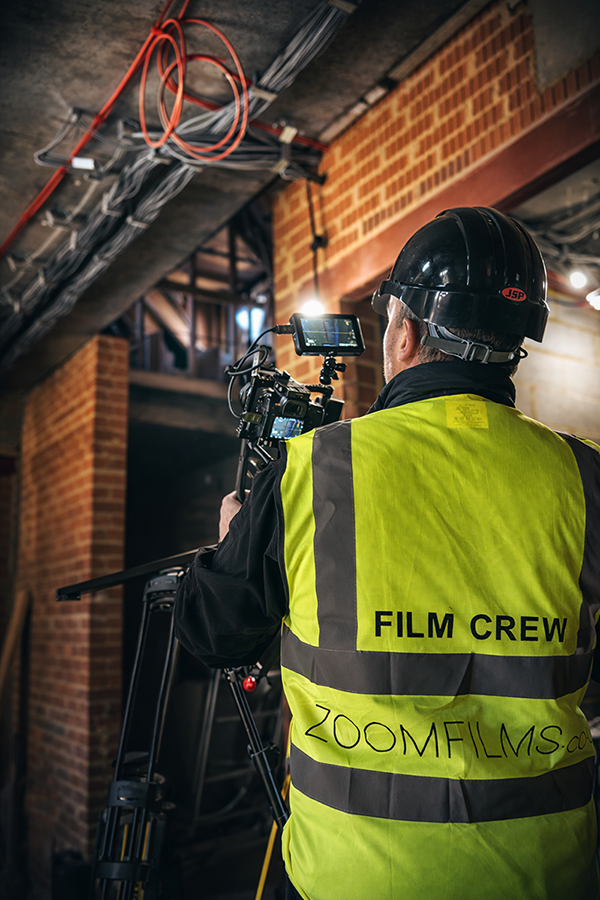 Zoomfilms team filming content on site