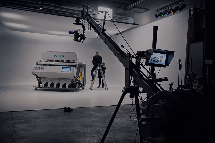 Filming on site for a promotional video