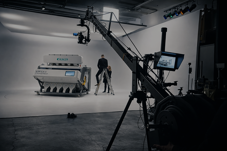 Filming on site for a promotional video