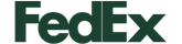FedEx logo in green and purple text.