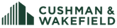 Cushman & Wakefield company logo in green text with abstract building shapes.