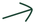 Simple dark green arrow pointing to the upper right on a white background.