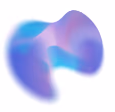 Abstracte 3D vorm in blauw en paars gradient Freeday decoratief element