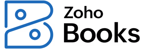 Blue stylized letter B logo with two circular cutouts resembling a book or ledger.