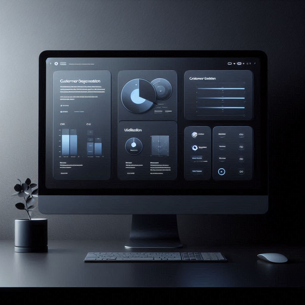 [interface] digital interface of a dashboard (for a ai marketing tech company)