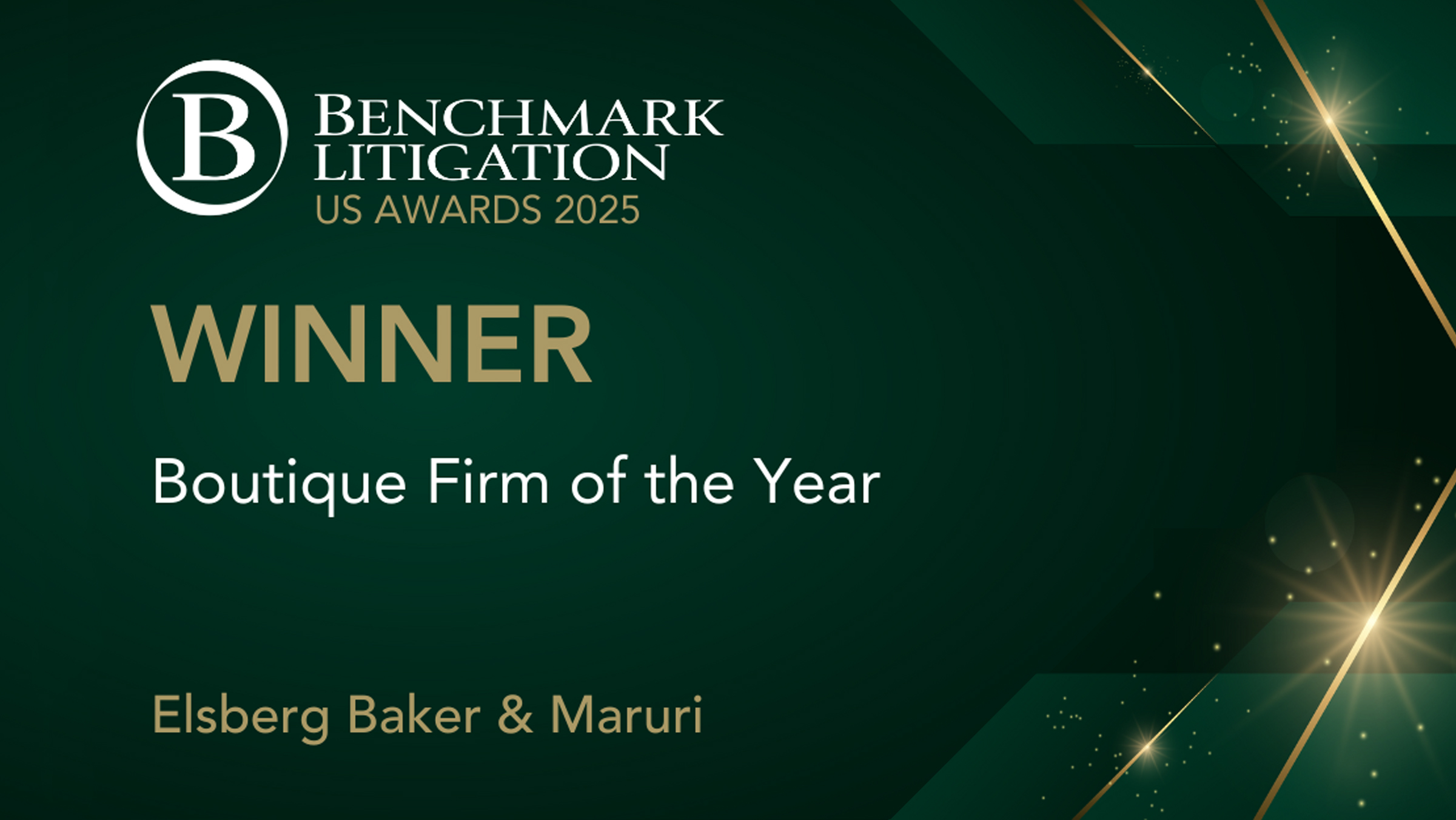 Benchmark Litigation Award