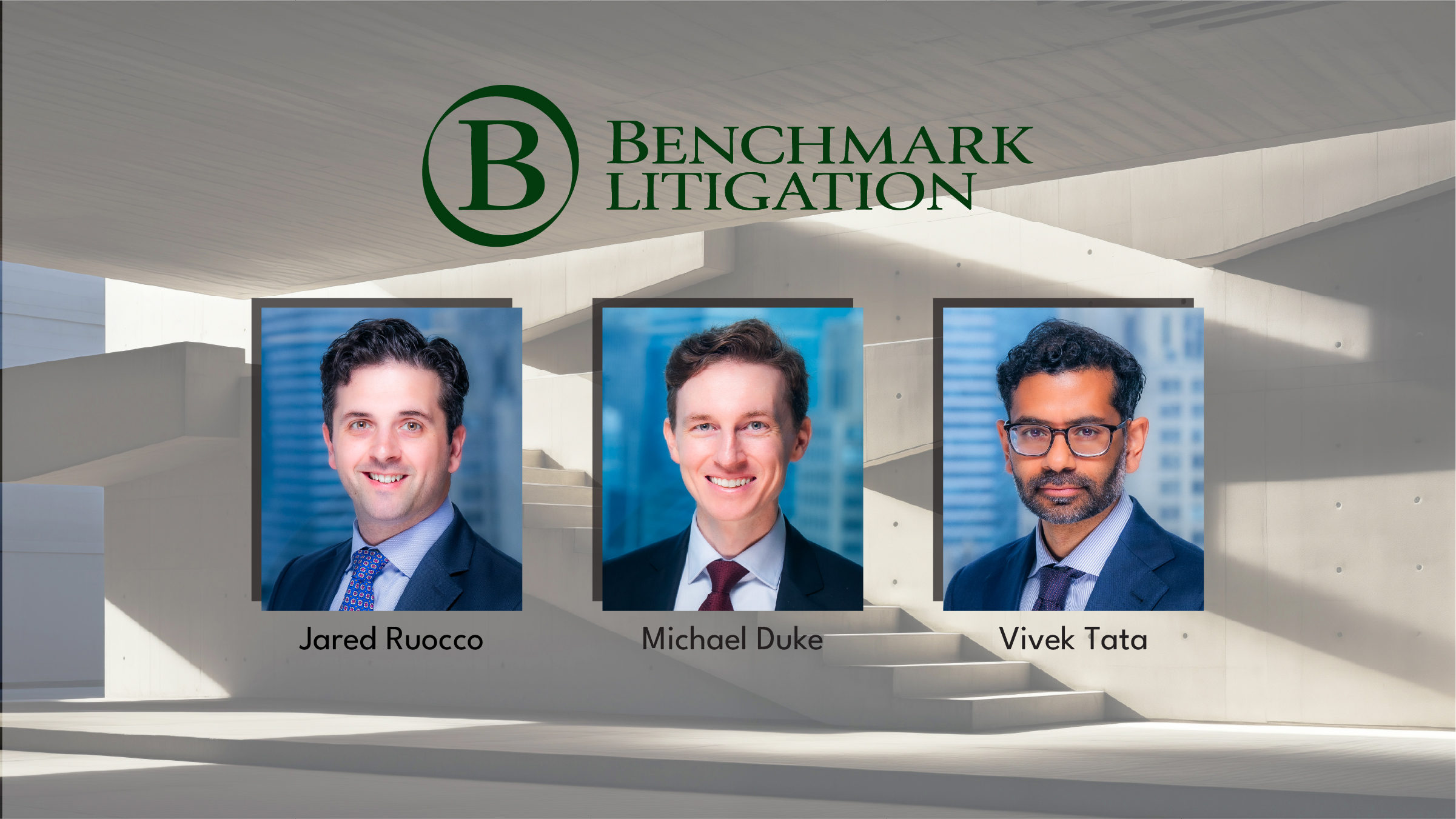 Jared Ruocco, Mike Duke and Vivek Tata