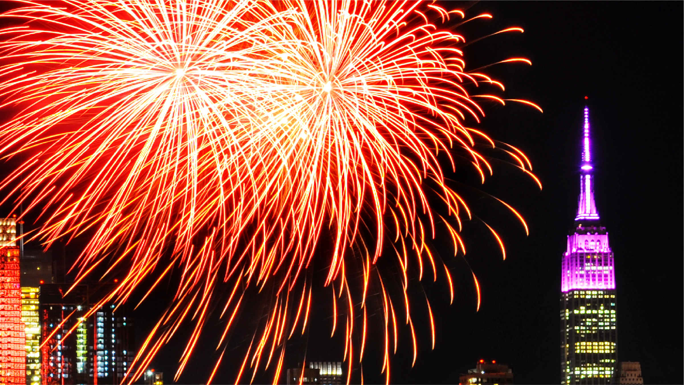 Fireworks over Manhattan