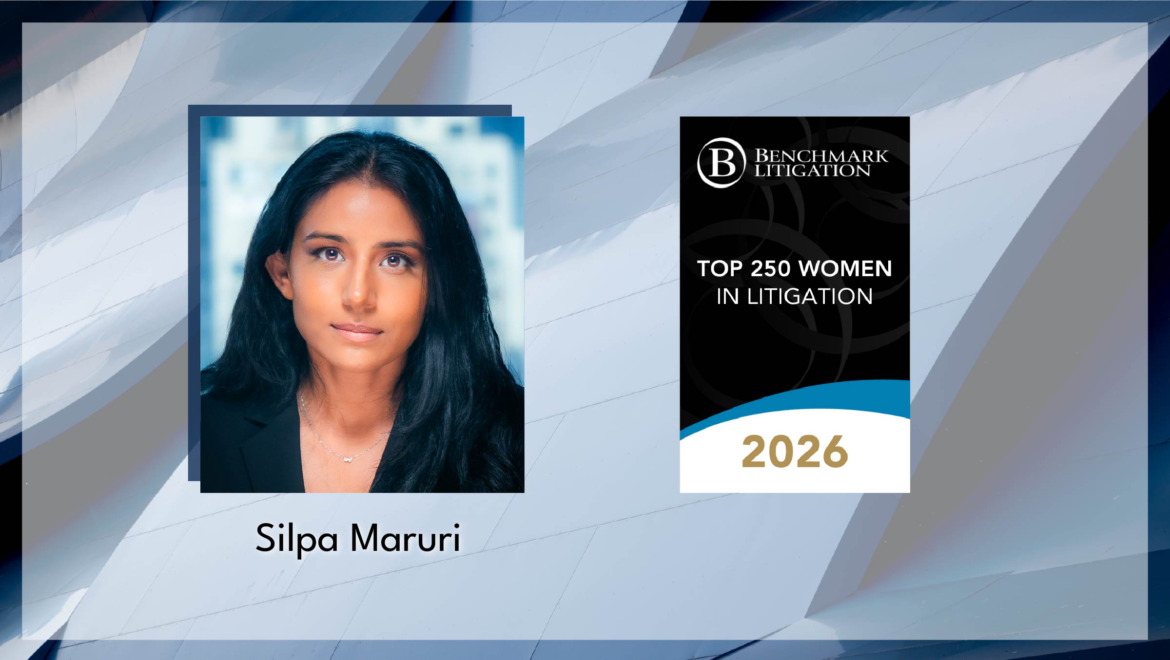 Silpa Maruri and Benchmark badge