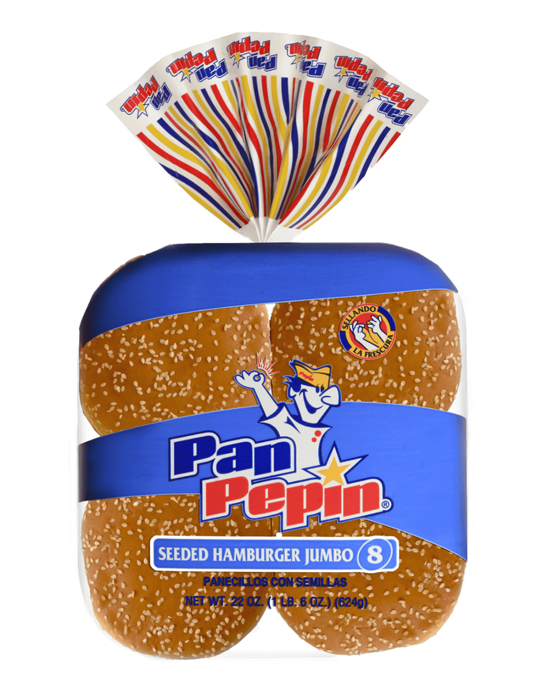 Pan Pepín Seeded Hamburger Jumbo