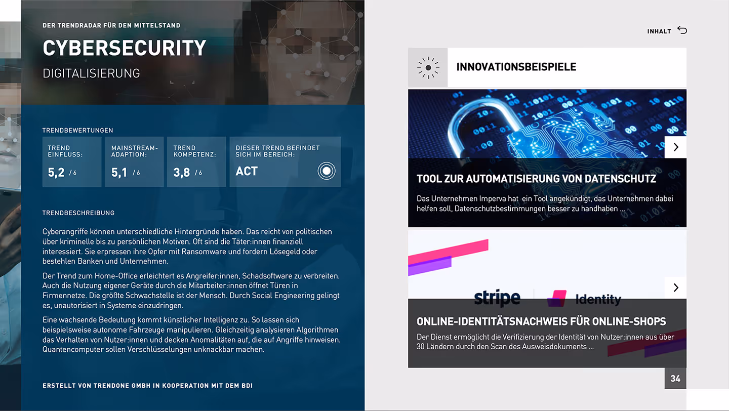 TRENDONE Trendradar Mittelstand Cybersecurity