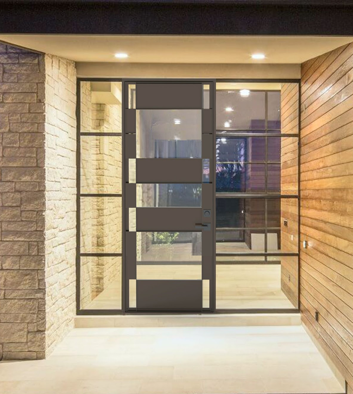 An office front door with modern design