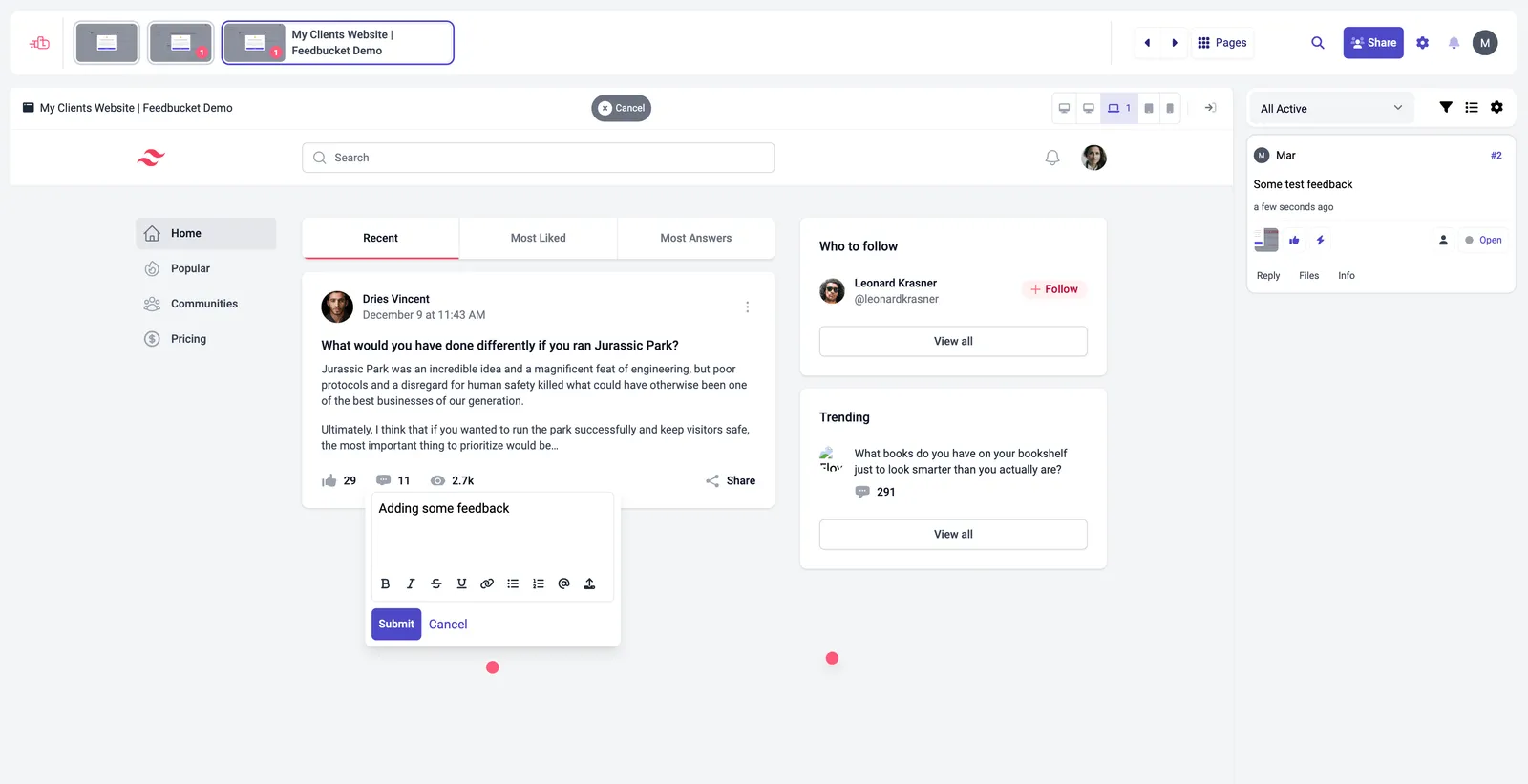 Trying out Punchlist.