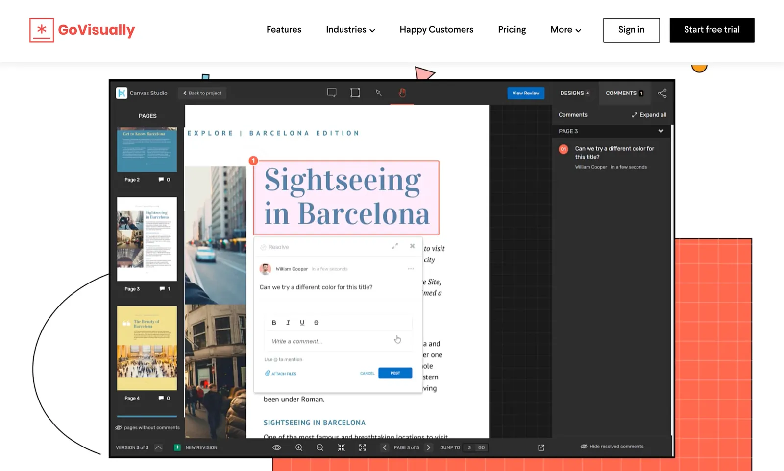 Figma website header