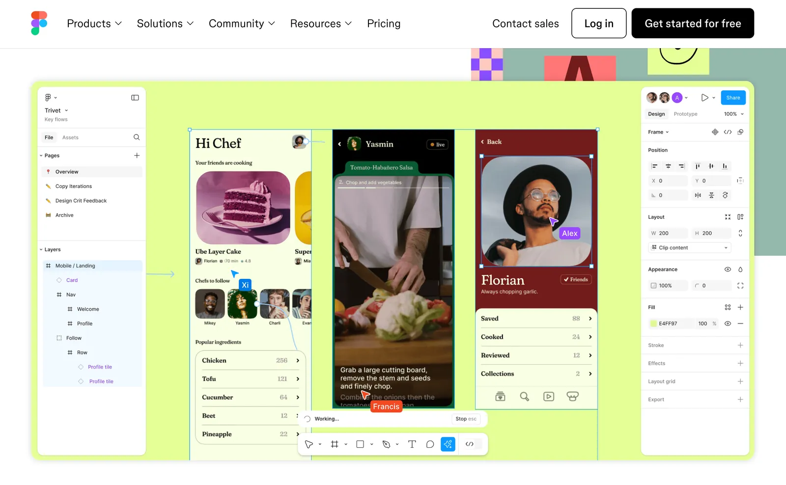 Figma website header