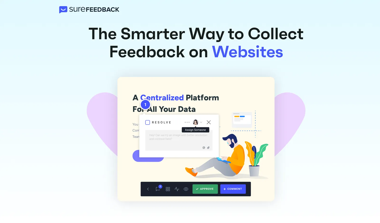 SureFeedback website header