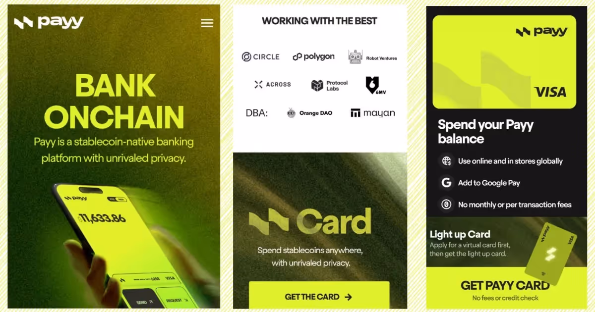 Payy Stablecoin-powered private crypto card