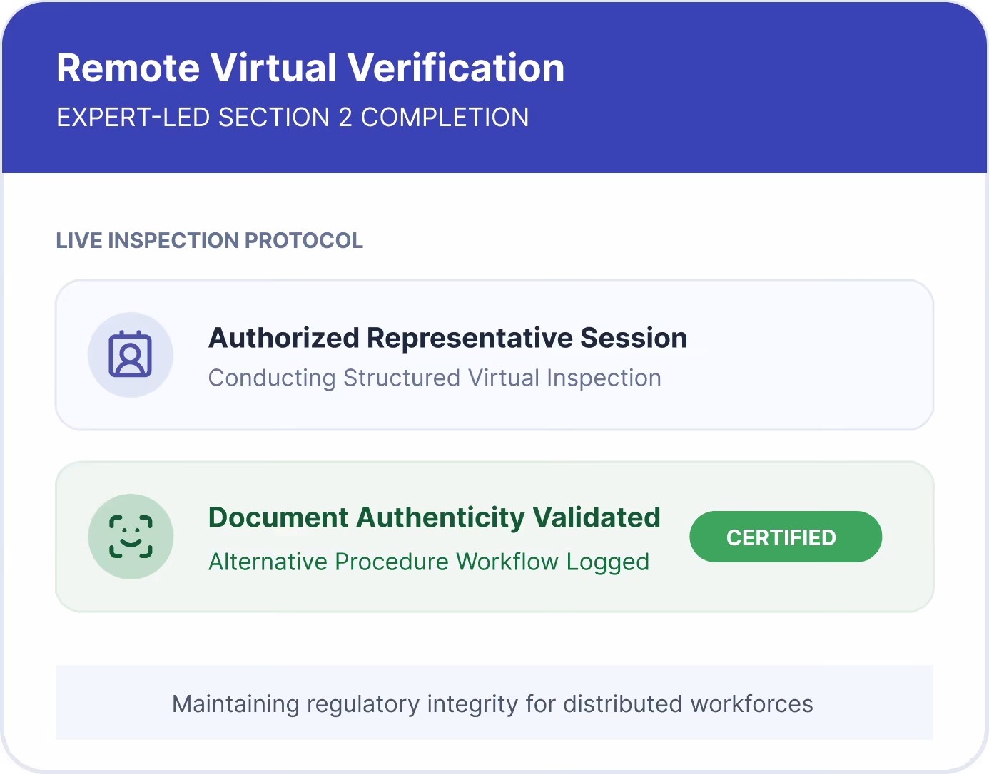 Remote I-9 verification dashboard interface