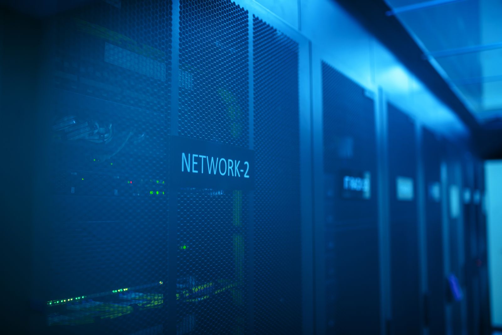 Server room with racks
