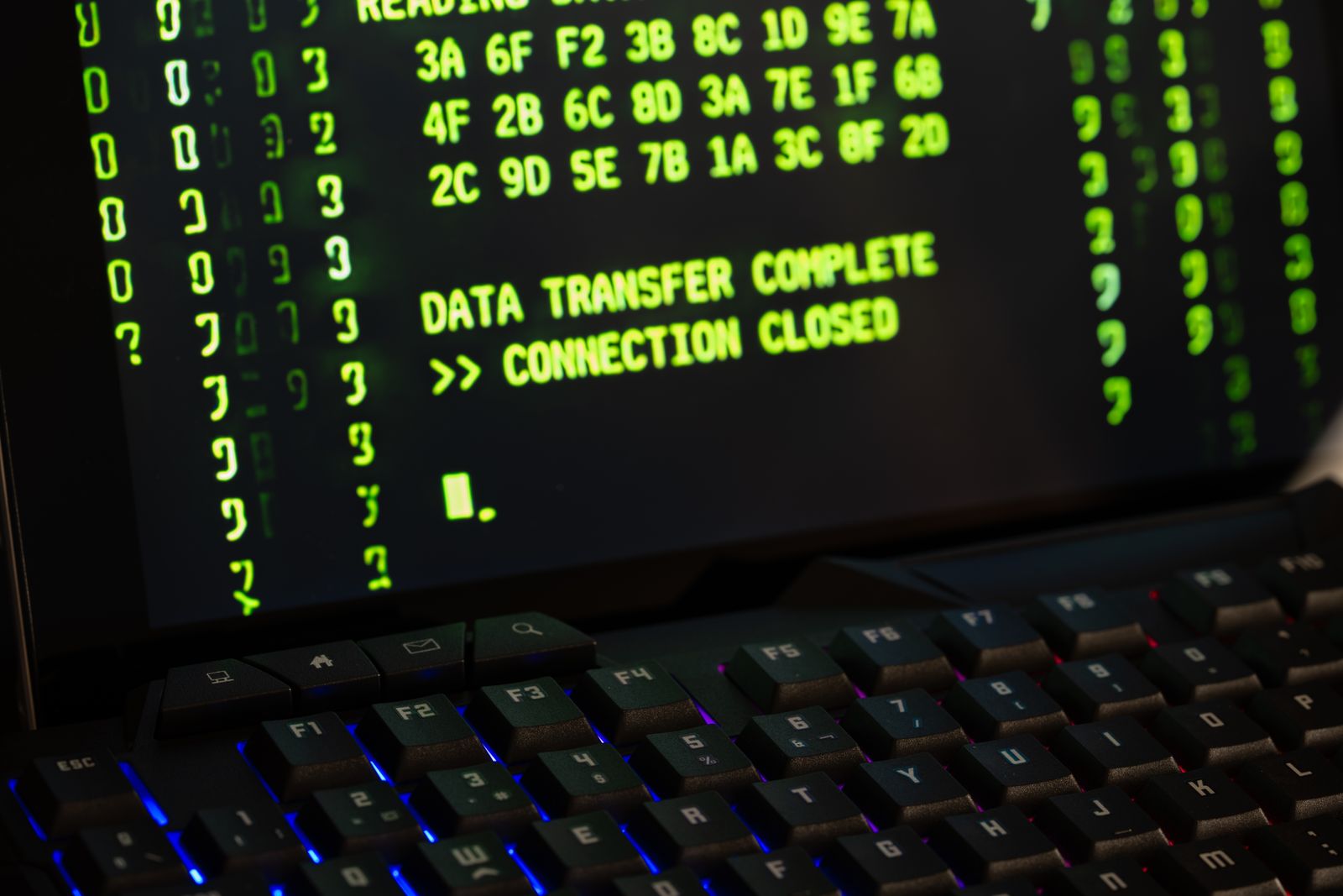 Data transfer and monitoring display