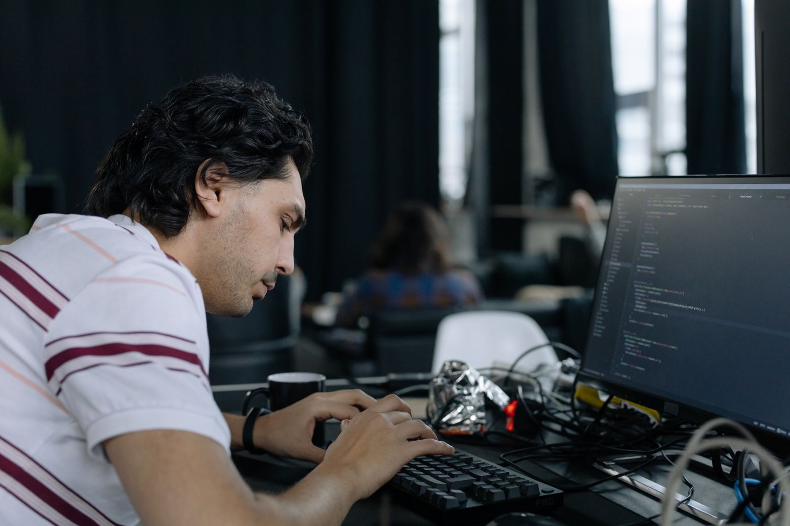 Developer workstation with code editor