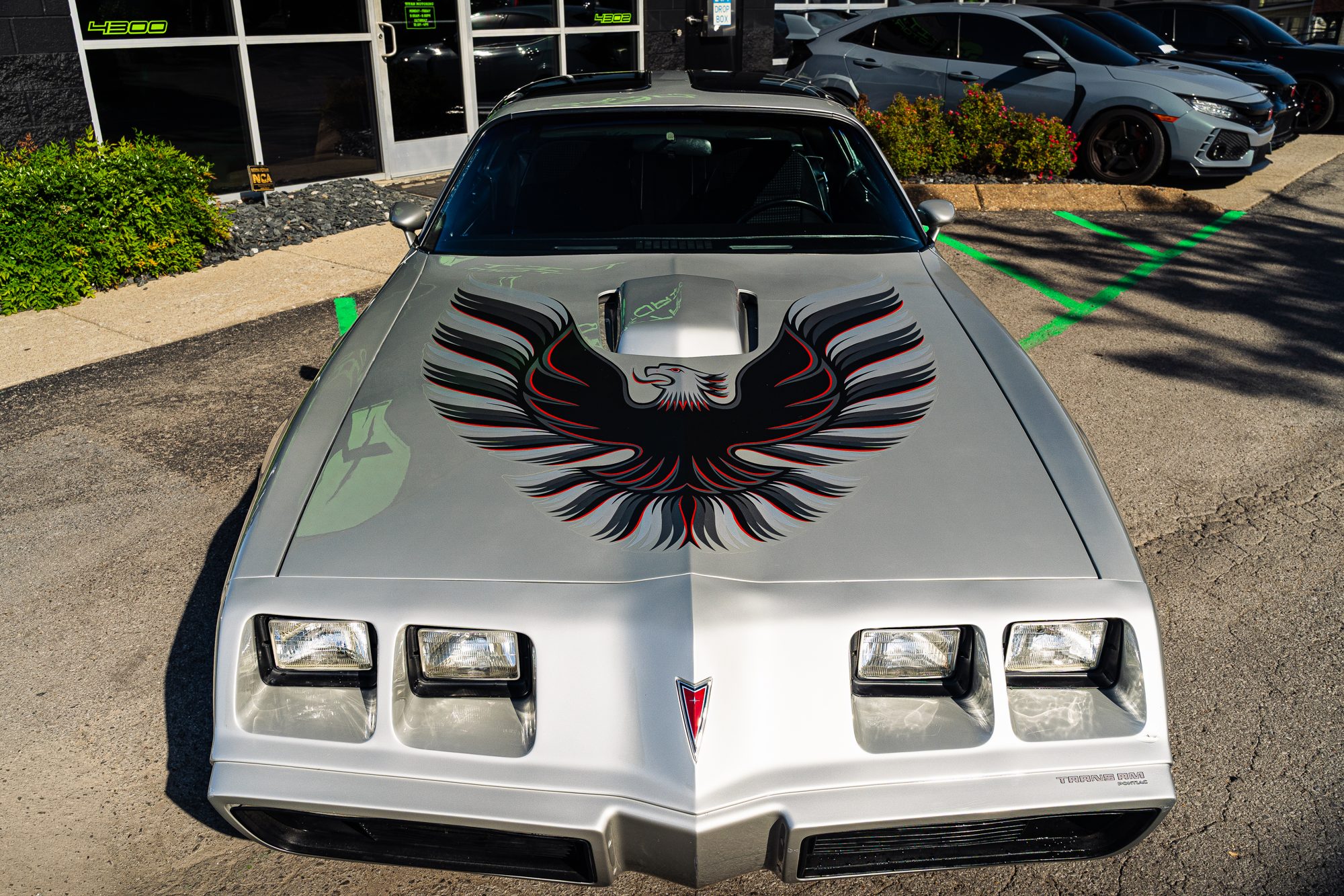 1979 Pontiac Firebird Trans Am audio upgrade front view, Titan Motoring Nashville