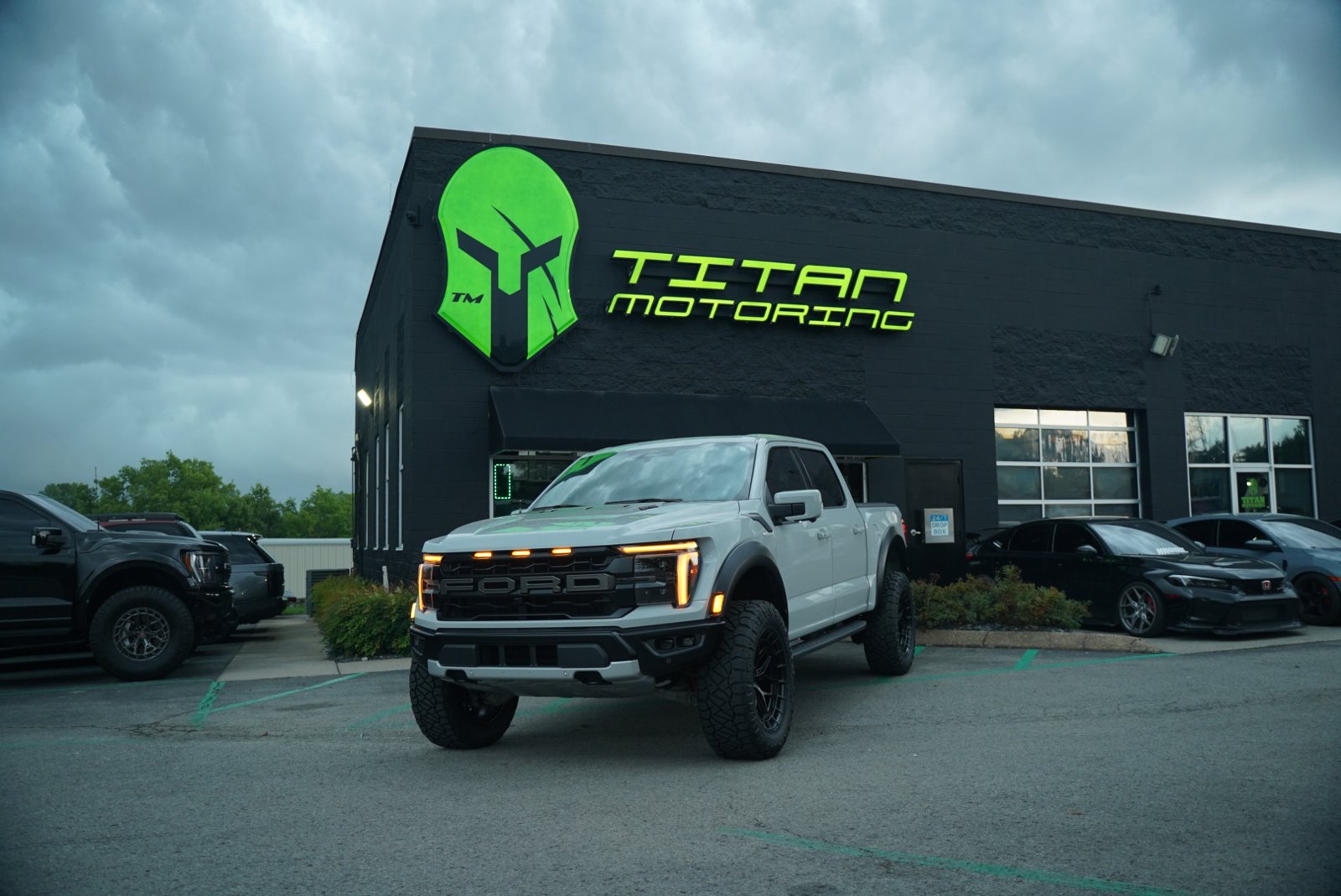 2024 Ford F-150 Raptor on a lift kit and Vossen wheels at Titan Motoring Nashville