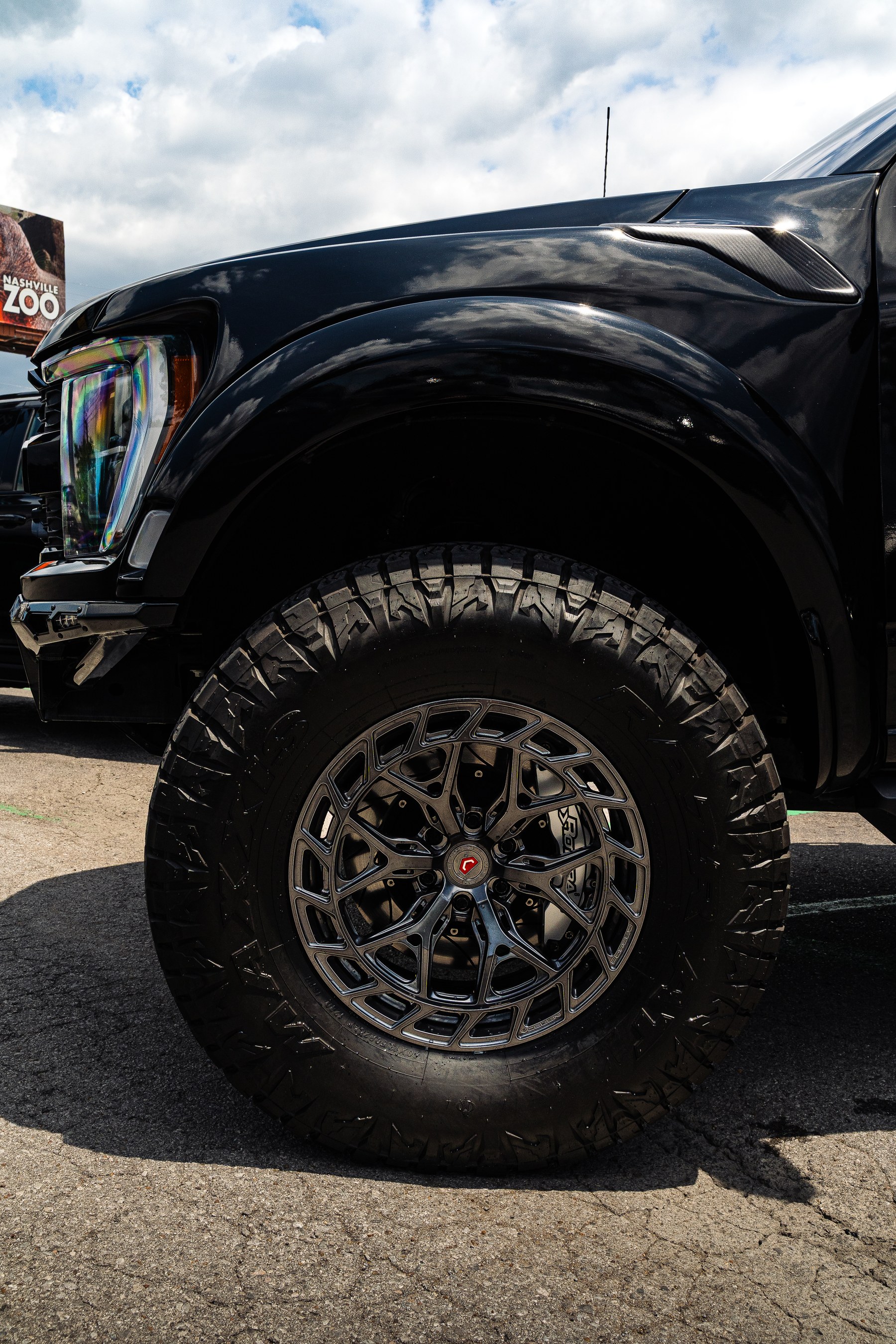 Vossen Forged LC3-01T wheel on 40-inch Maxxis RAZR tires, Ford Raptor R
