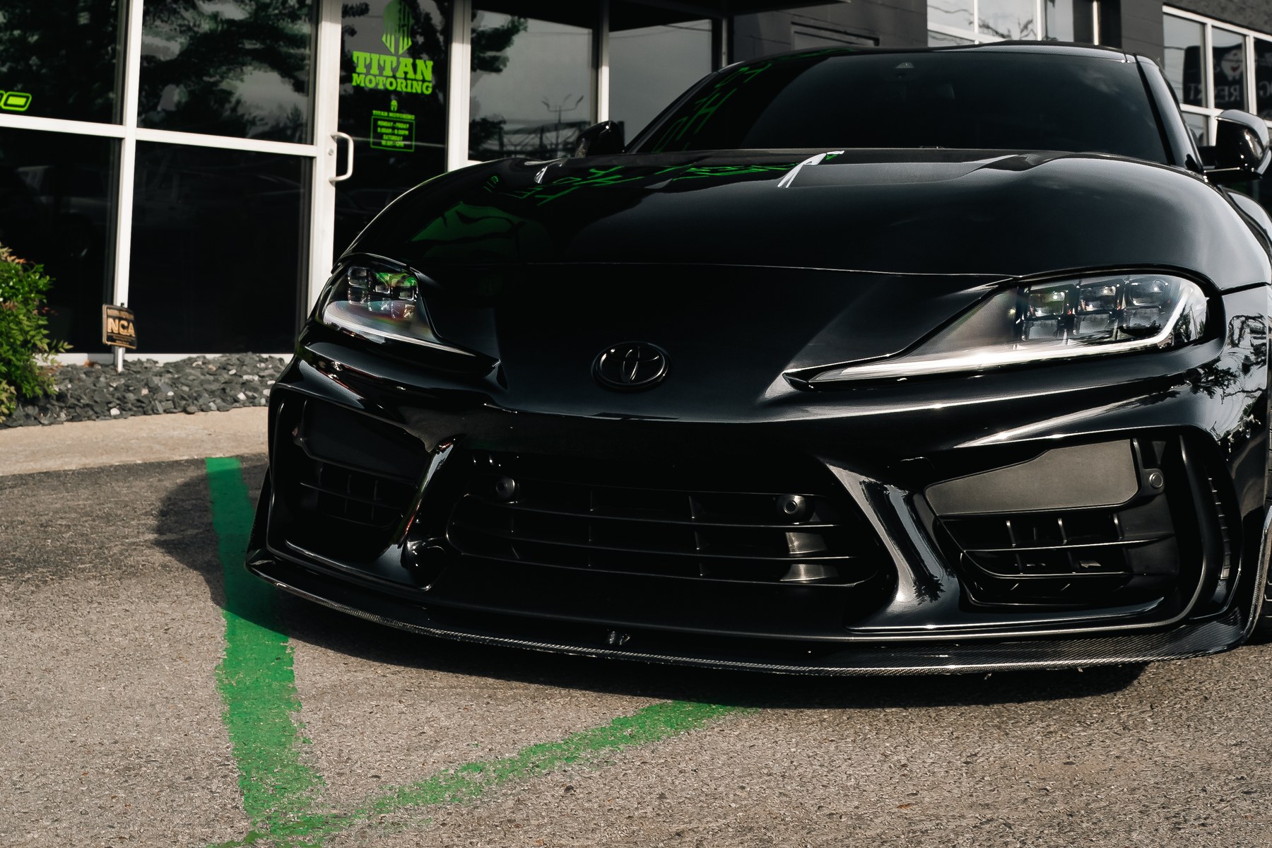 Widebody 2024 Toyota GR Supra with full front paint protection film and ceramic coating