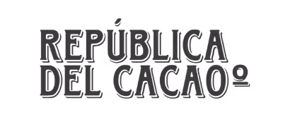 Texto estilizado que dice 'REPÚBLICA DEL CACAO' en mayúsculas.