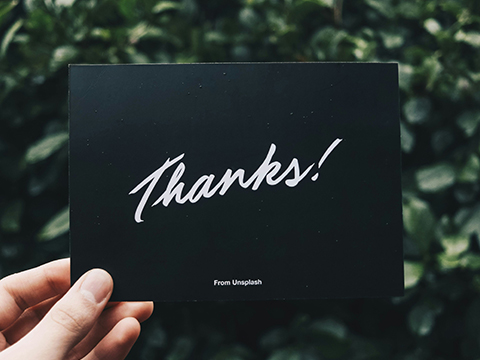 thanks card