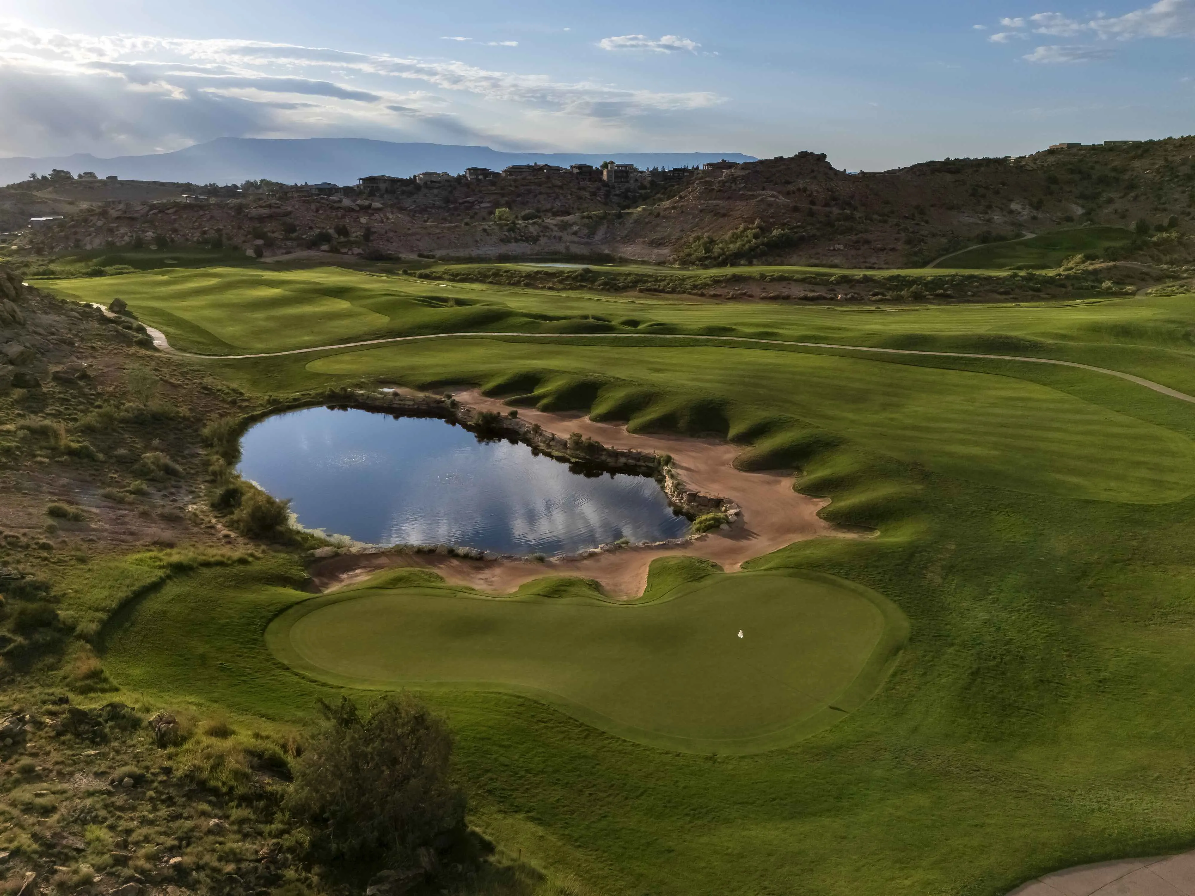 Panoramic view of Redlands Mesa Golf Course highlighting its scenic beauty