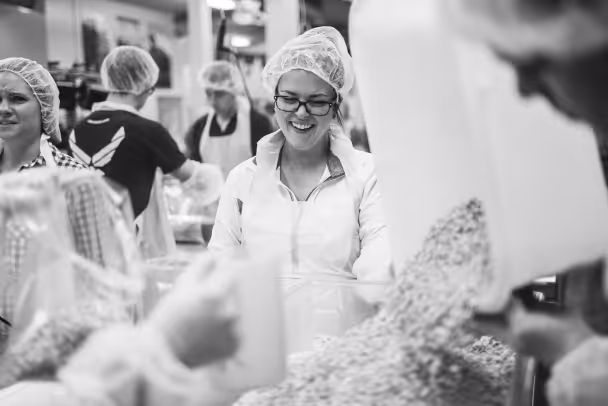 August SUPO Angela Freeland volunteering for the Oregon Food Bank.