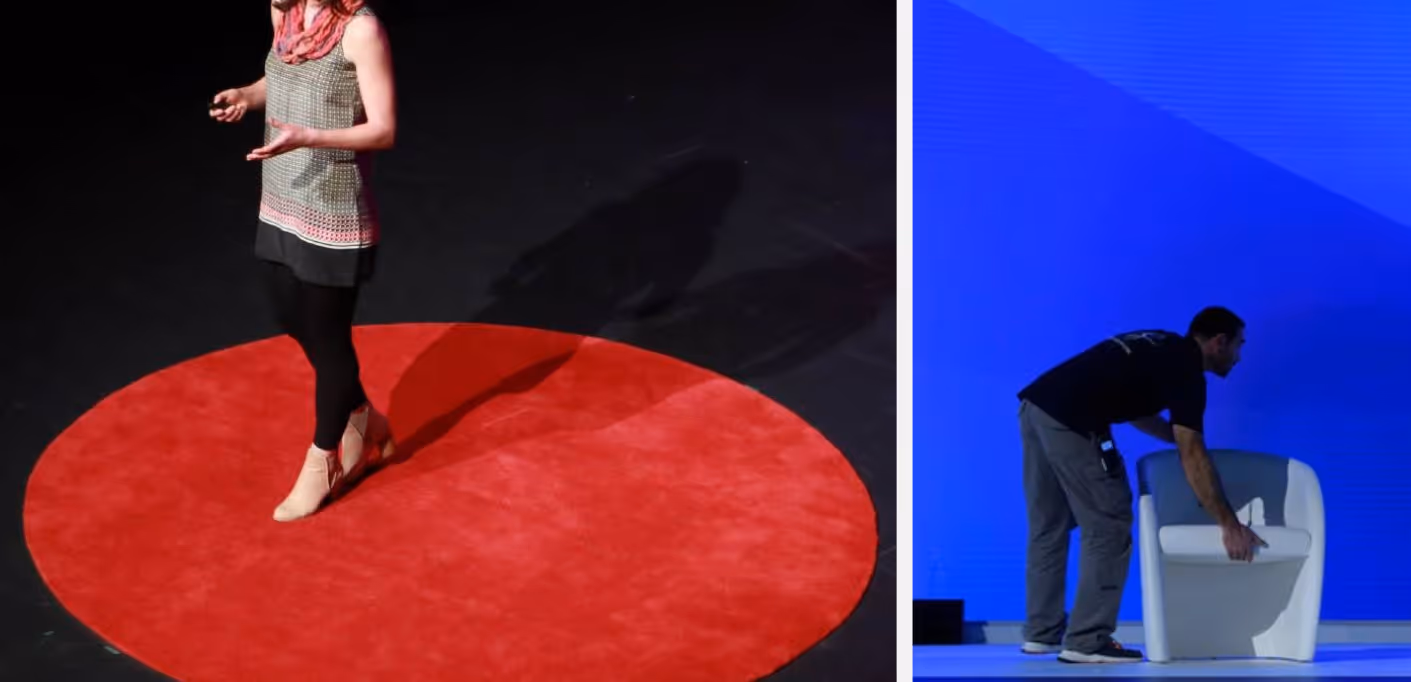 iconic event brand elements - TED and World Economic Forum