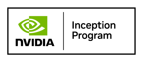 NVIDIA Inception Program badge with NVIDIA logo and text 'Inception Program' separated by a vertical line.