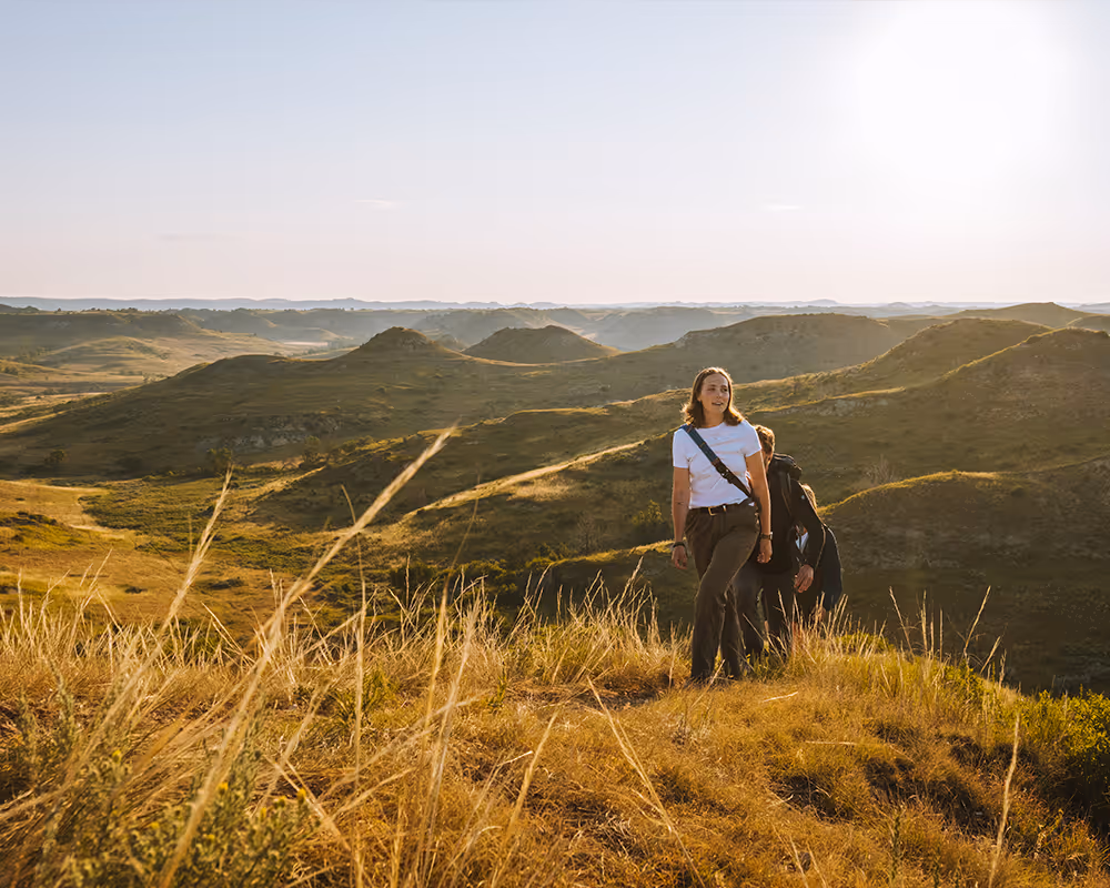 couple walking in scenic beauty