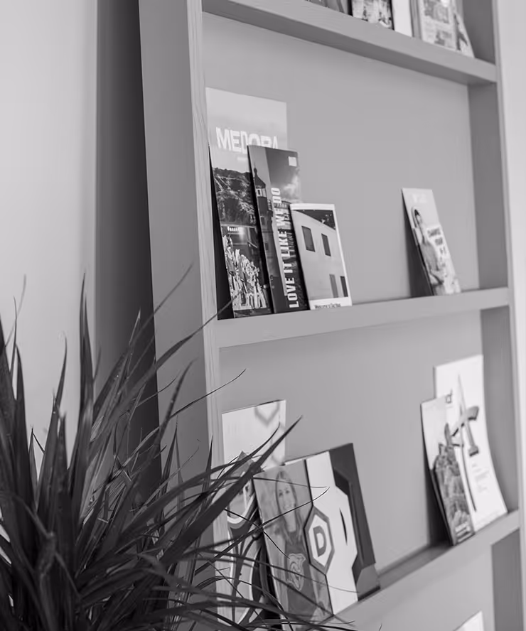 book case at L&S Minneapolis office