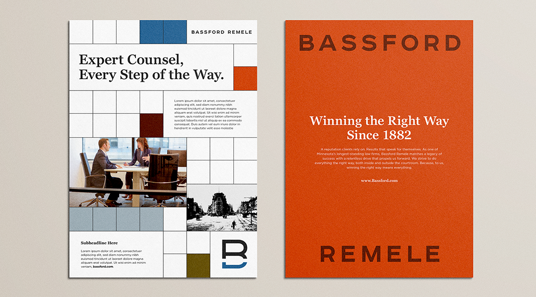 Bassford Remele brand guidelines direction | Lawrence & Schiller Creative Case Studies - Bassford Remele