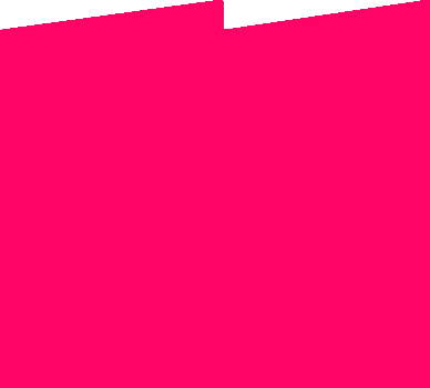 Pink geometric abstract shape on a transparent background.