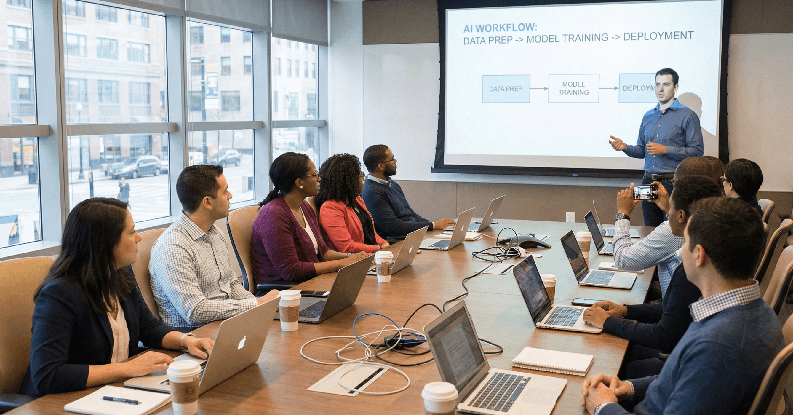 image of ai learning with modern classroom engagement