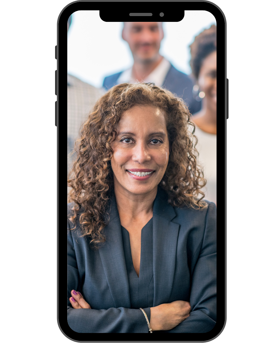 Smartphone screen showing a chatbot conversation where a user asks for help designing a more human chatbot interface and receives a response, with input field and send button visible.